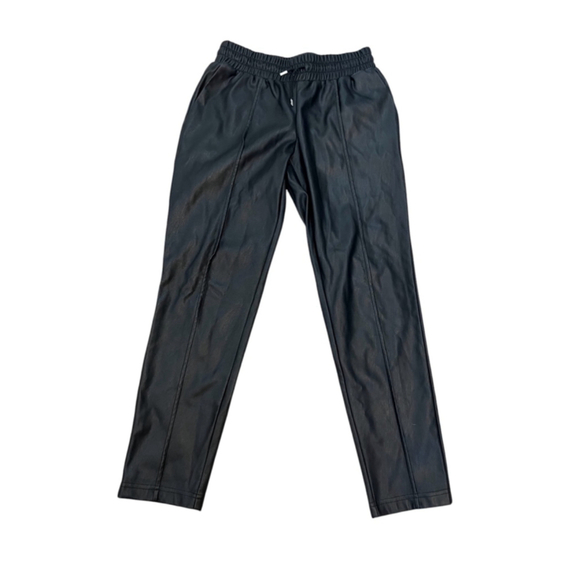 GUESS Faux Leather High Waist Elastic Waist Drawstring Skinny Leg Pant XS - Picture 2 of 11